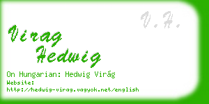 virag hedwig business card